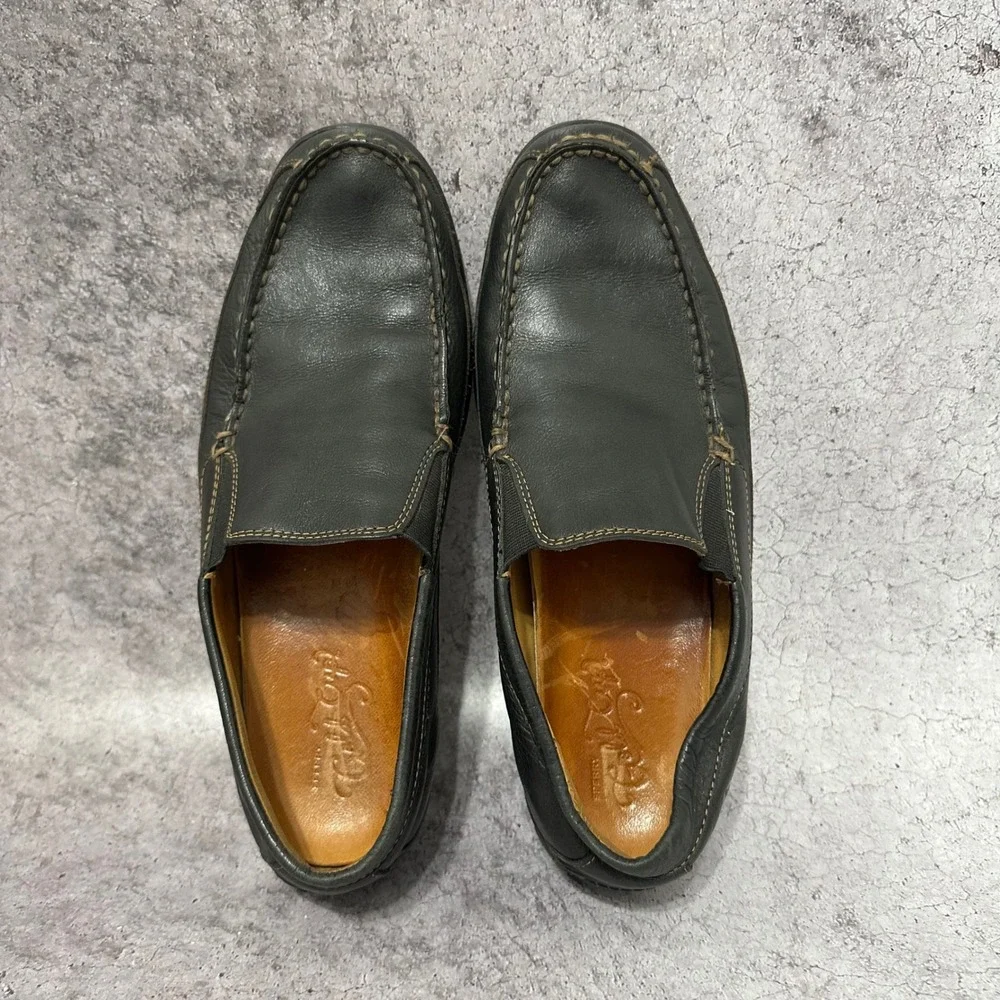 Sperry Gold Cup Twin Gore Loafer Mens 12 Black Leather Slip On STS14718 Casual